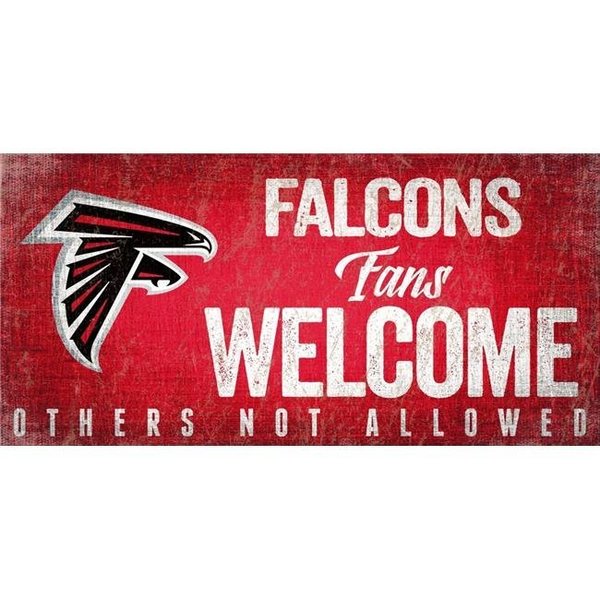 Fan Creations Atlanta Falcons Wood Sign Fans Welcome 12x6 7846015252